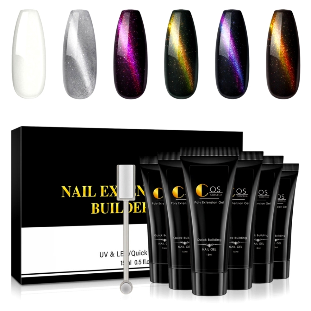 Glue manicure set 6 colors
